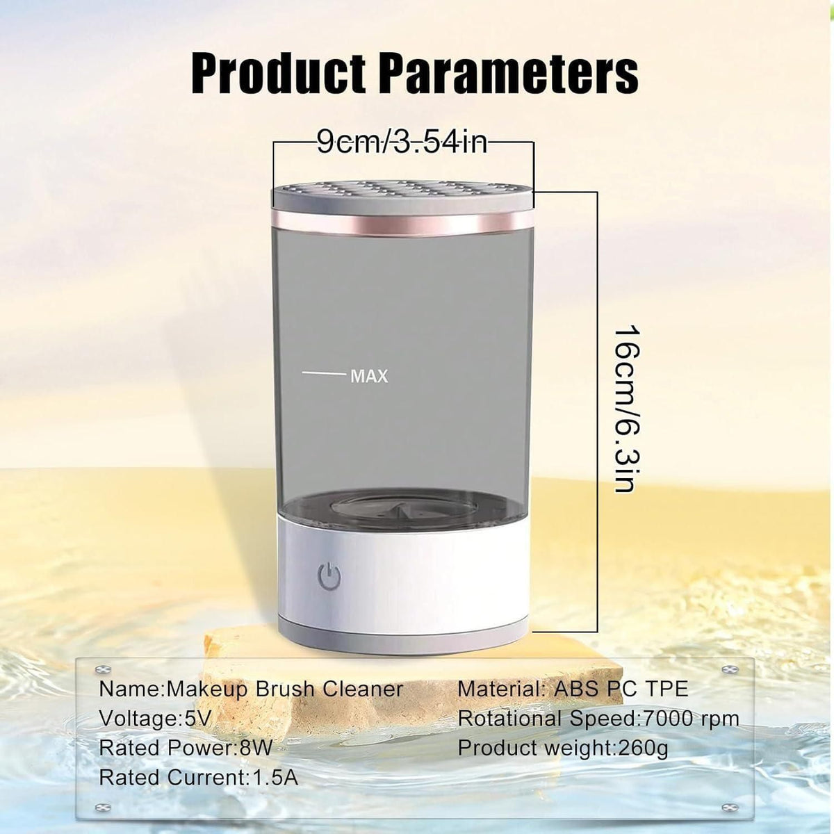 3-in-1 Smart Automatic Electric Makeup Brush Cleaner