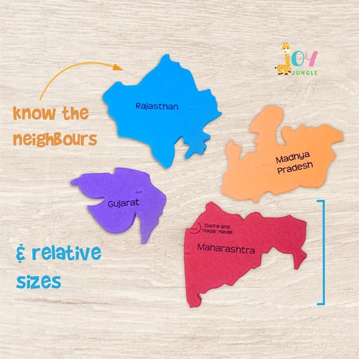 Jigsaw Puzzle Indian Map with State Capitals and Flag Educational Learning for Kids