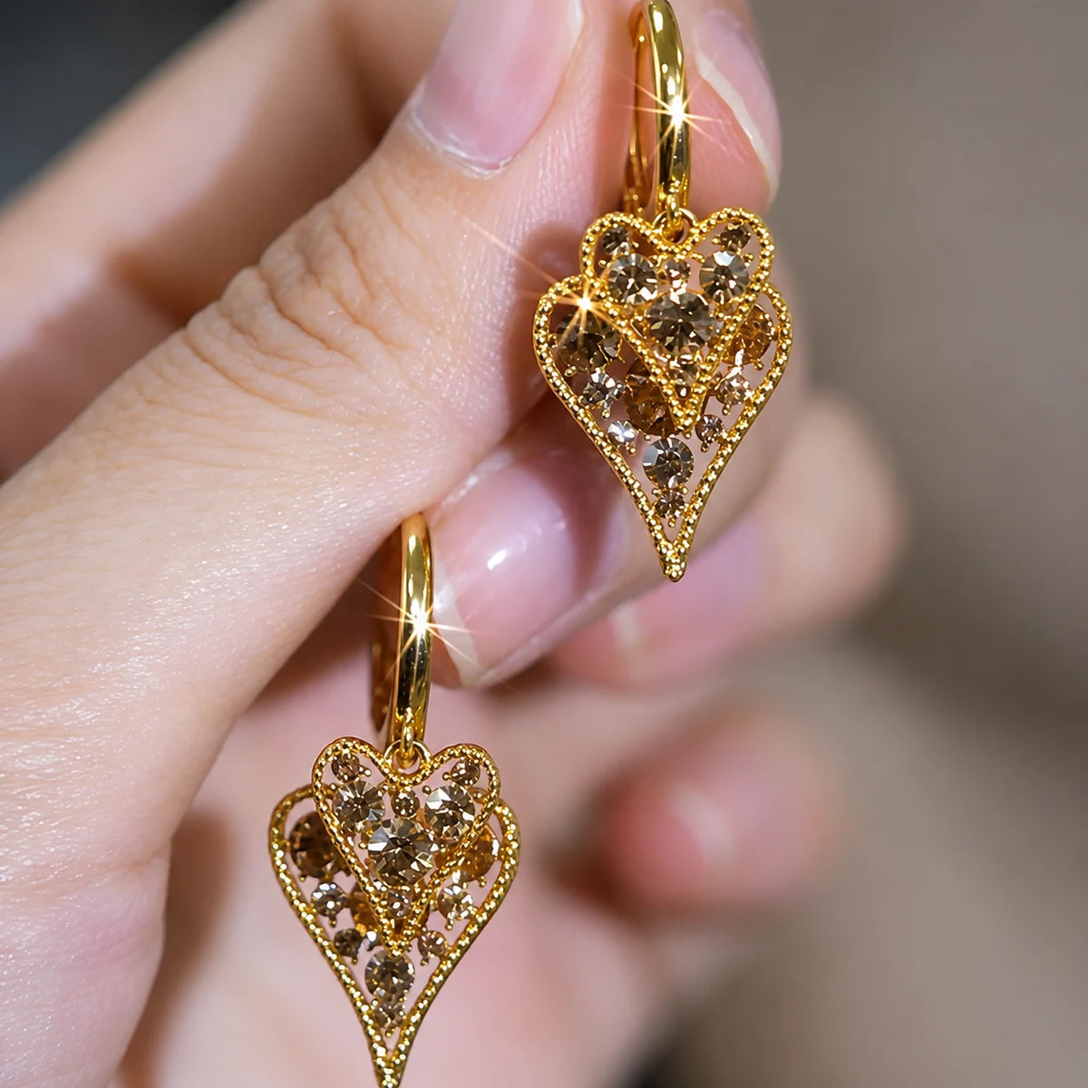 Amora Heart Hoop Earrings