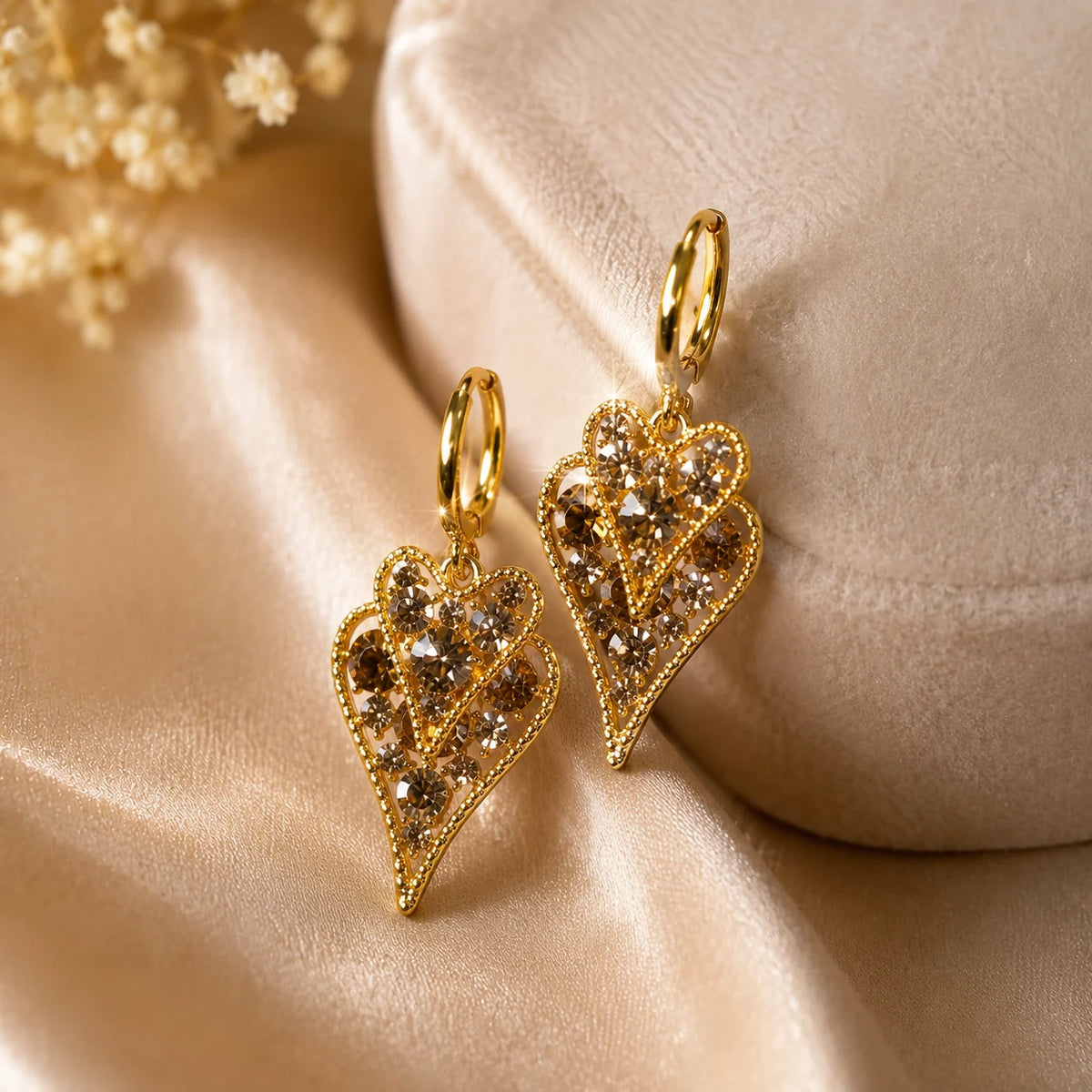 Amora Heart Hoop Earrings