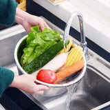 3-in-1 Multipurpose Kitchen Bowl™ | Premium Stainless Steel Cutter + Grater + Drain Basket
