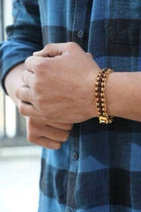Gold Plated Divine Aura Rudraksha Bracelet