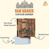 3-in-1 Ayodhya Ram Mandir Engraved Electric Aroma Burner & Night lamp