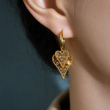 Amora Heart Hoop Earrings