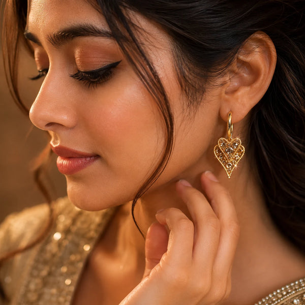 Amora Heart Hoop Earrings