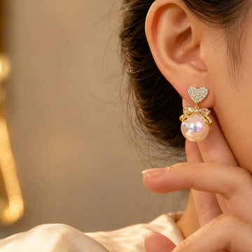 Crystal Double Gem Drop Earrings