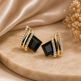 Crystal Geometric Statement Earrings