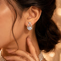 Crystal Teardrop Solitaire Earrings