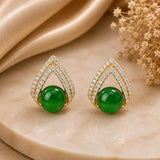 Geometric Crystal Drop Earrings