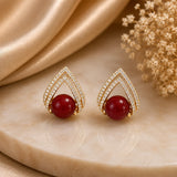 Geometric Crystal Drop Earrings