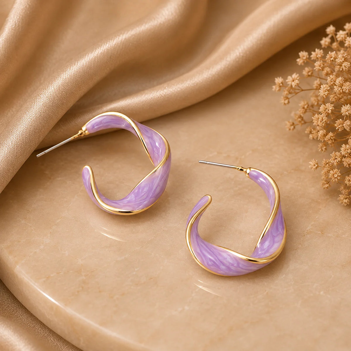 Twisted Hoop Statement Earrings