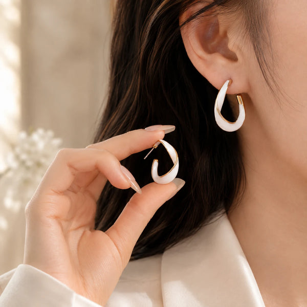 Twisted Hoop Statement Earrings