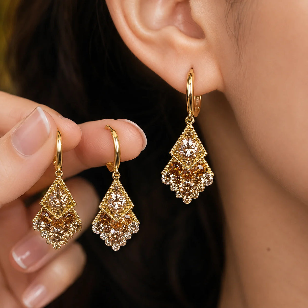 Valencia Crystal Drop Earrings