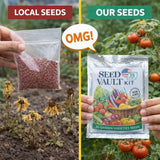 35-Pack Heirloom Vegetable Seed Kit | USA Imported, Non-GMO & High Yield